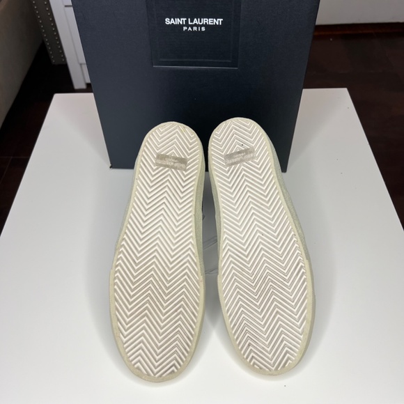 Saint Laurent Black Glittered SL/37 Court Classic Sneakers Size 8 - Picture 10 of 13